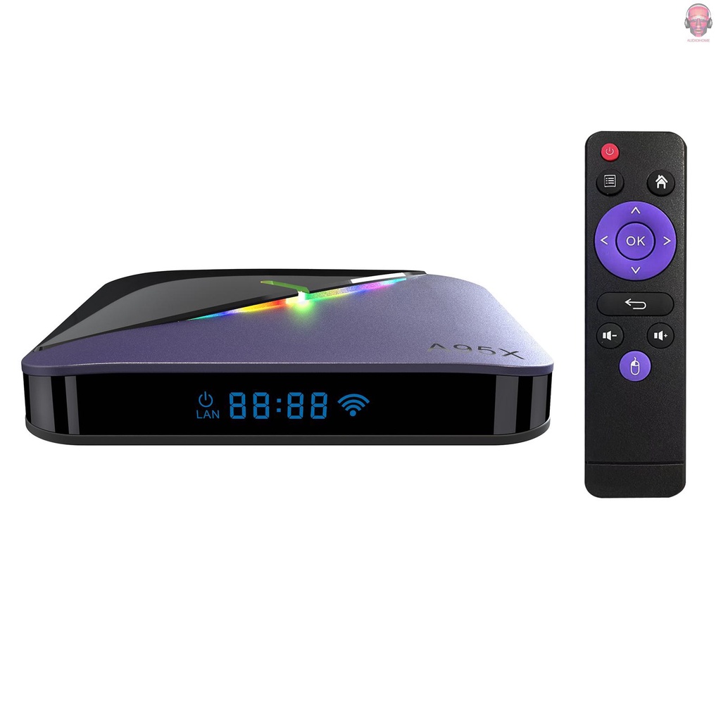 TV Box A95X F3 Air II hệ điều hành Android 11.0 S905W2 UHD 4K 2.4G/5G hai băng tần WiFi BT5.0 AV1 VP9.265
