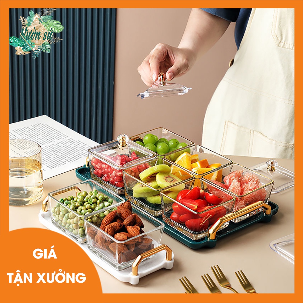 Khay đựng mứt tết bánh kẹo tết sang trọng mẫu mới - VS86