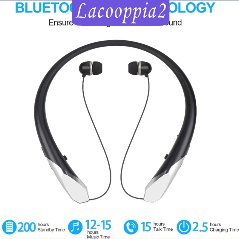 [LACOOPPIA2] Wireless Headphones Headsets Earphone Neckband Headsets w/Mic Sports