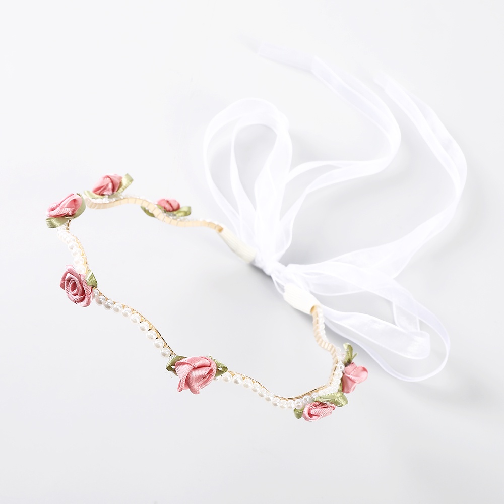 Băng Đô Cài Tóc Bằng Hợp Kim Đính Hoa Và Ngọc Trai Phong Cách Hàn Quốc Ngọt Ngào Dành Cho Nữ