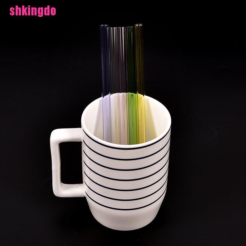 Ống hút thủy tinh thẳng có thể tái sử dụng 5 màu dùng cho tiệc cưới/sinh nhật