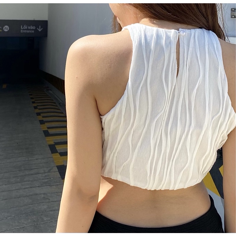 WHITELAZZ | Áo croptop ba lỗ màu trắng Kimi Top | BigBuy360 - bigbuy360.vn