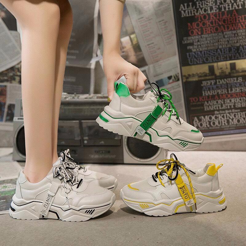 [Mã FAMAYWA2 giảm 10k đơn từ 50k] Giầy thể thao nữ hót hit 2019 kèm hai dây phối màu siêu chất M9711 mã CT145 | BigBuy360 - bigbuy360.vn