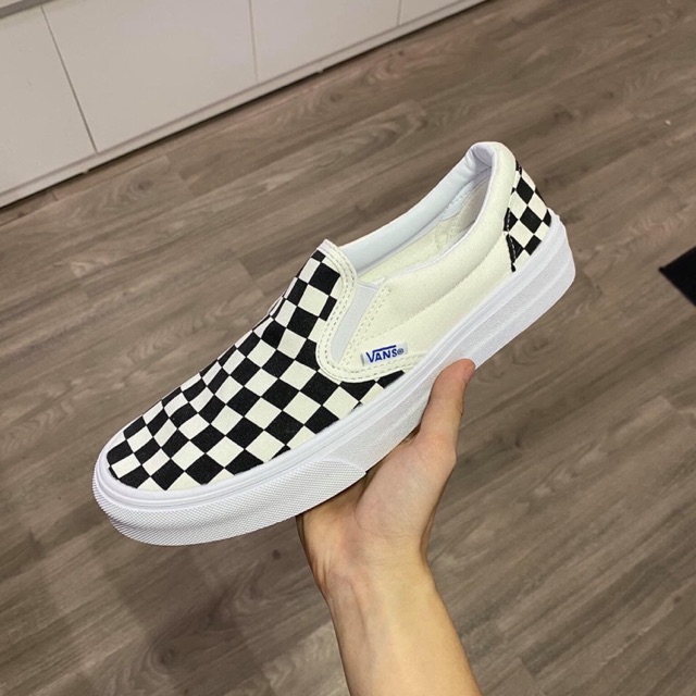 (ảnh thật shop chụp) giày v a n s slipon caro