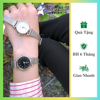 Đồng hồ thời trang nữ Ulzzang mặt tròn sang trọng kiểu dáng basic