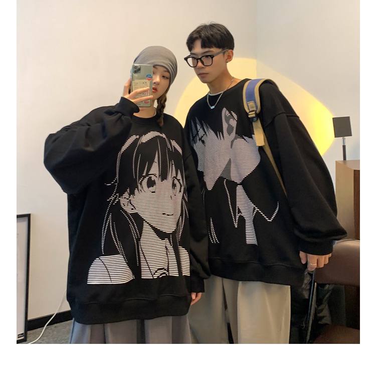 Combo Áo đôi Sweater Manga phong cách Ulzzang Hàn Quốc tay dài CoolZ C020