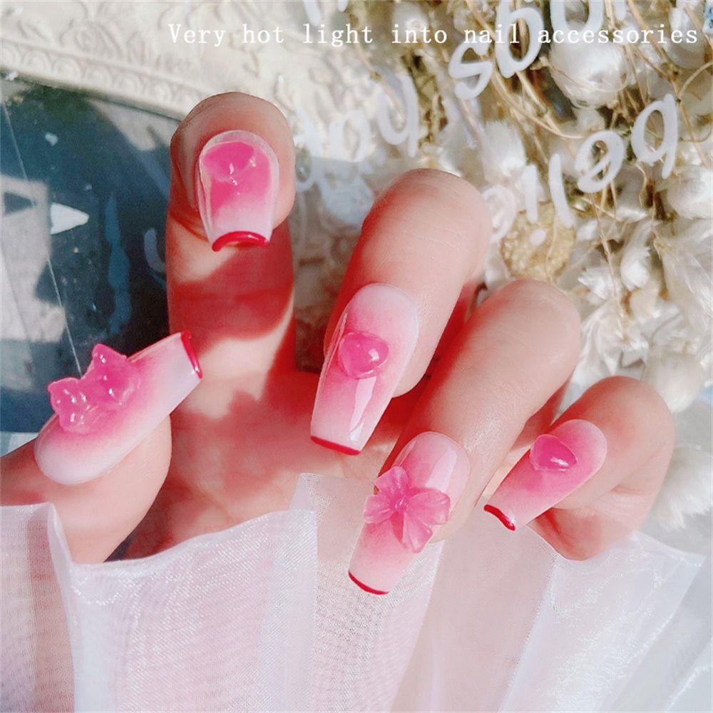 MIH Bộ 50 HạT ĐíNh Trang Trí MóNg HìNh GấU