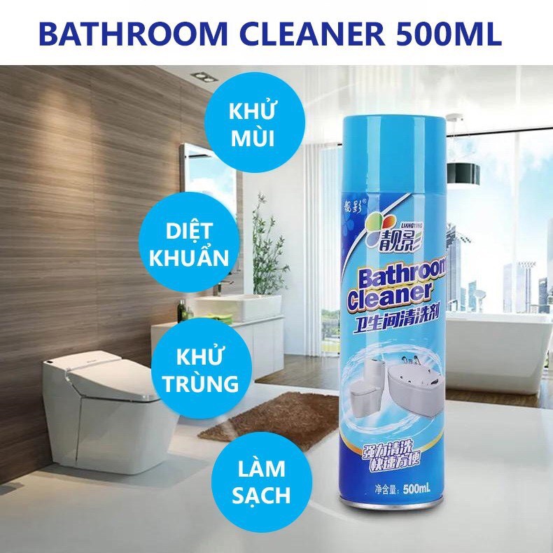 Bình Xịt Vệ Sinh Nhà Tắm , Dung Dịch Tẩy Trắng, Làm Sạch, Khử Mùi Nhà Tắm, Nhà Vệ Sinh Hiệu Quả Bathroom Cleaner