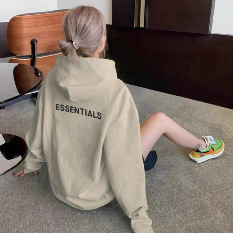 Áo khoác nỉ ESSENTIALS khóa kéo có mũ phong cách - KNK05