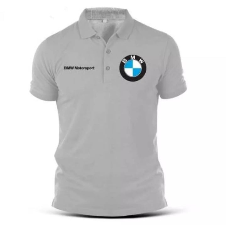 Mới Áo polo Thể Thao In logo Xe Đua BMW