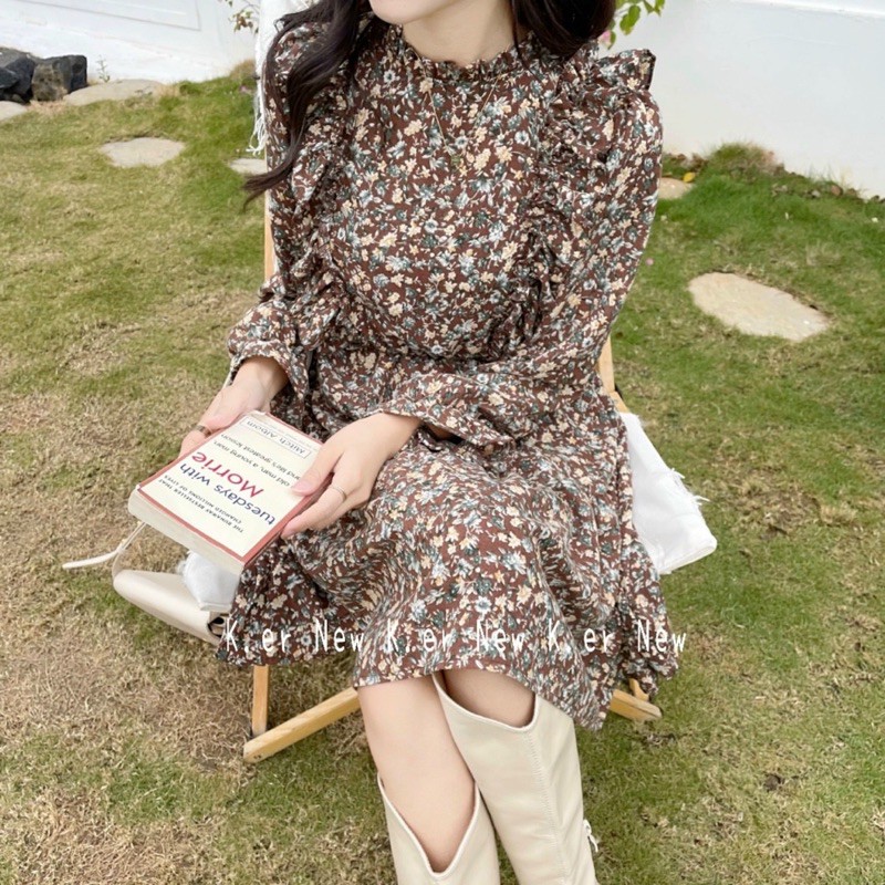 Đầm - váy hoa nhí bèo cổ | BigBuy360 - bigbuy360.vn