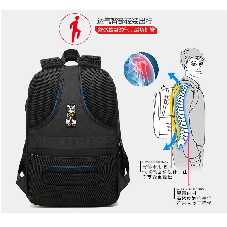 Balo đựng Laptop thời trang cao cấp POSO-625 size 15.6inch