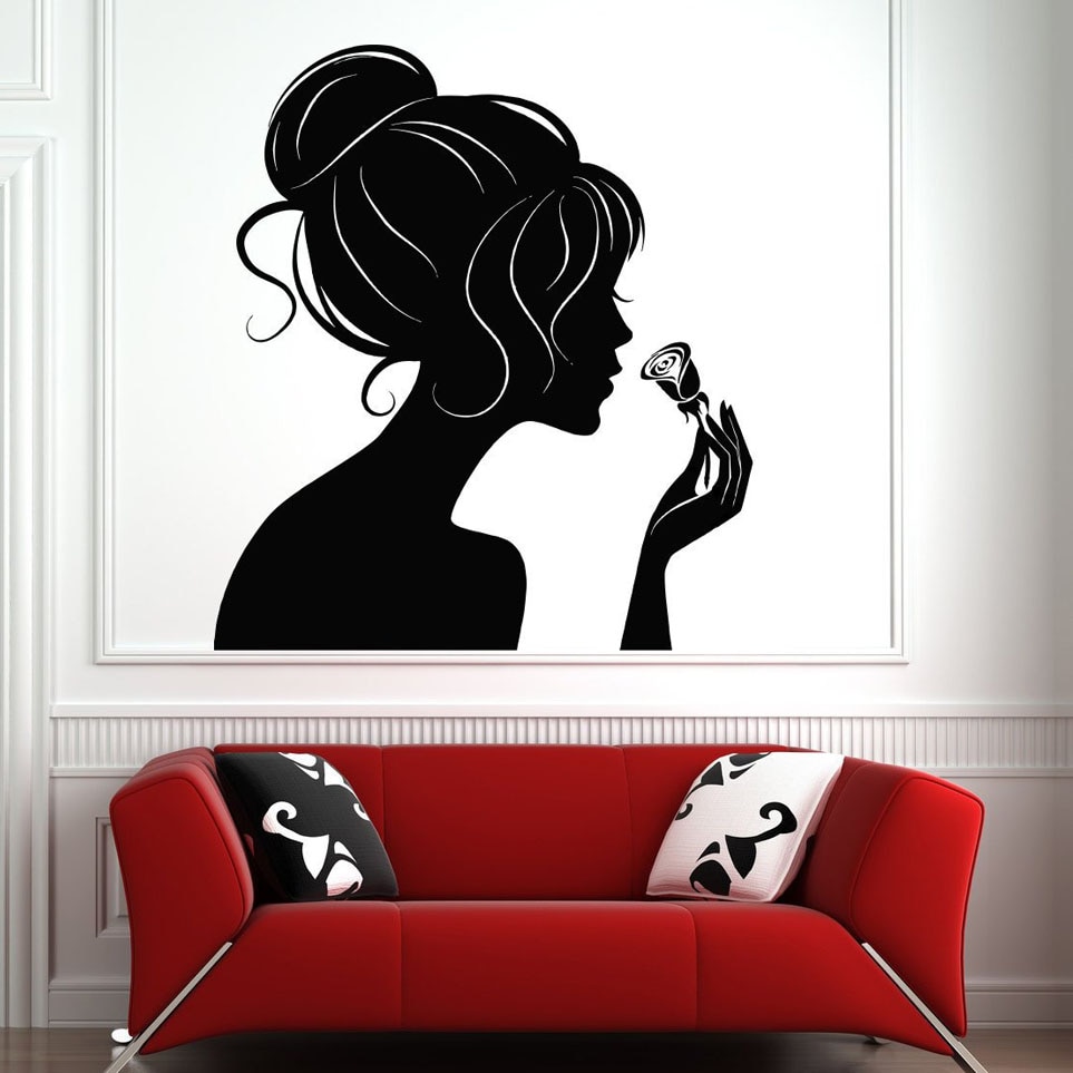 Beauty Salin Giấy Dán Tường Trang Trí Chống Nước Có Thể Tháo Gỡ Cho Cửa Hàng salon