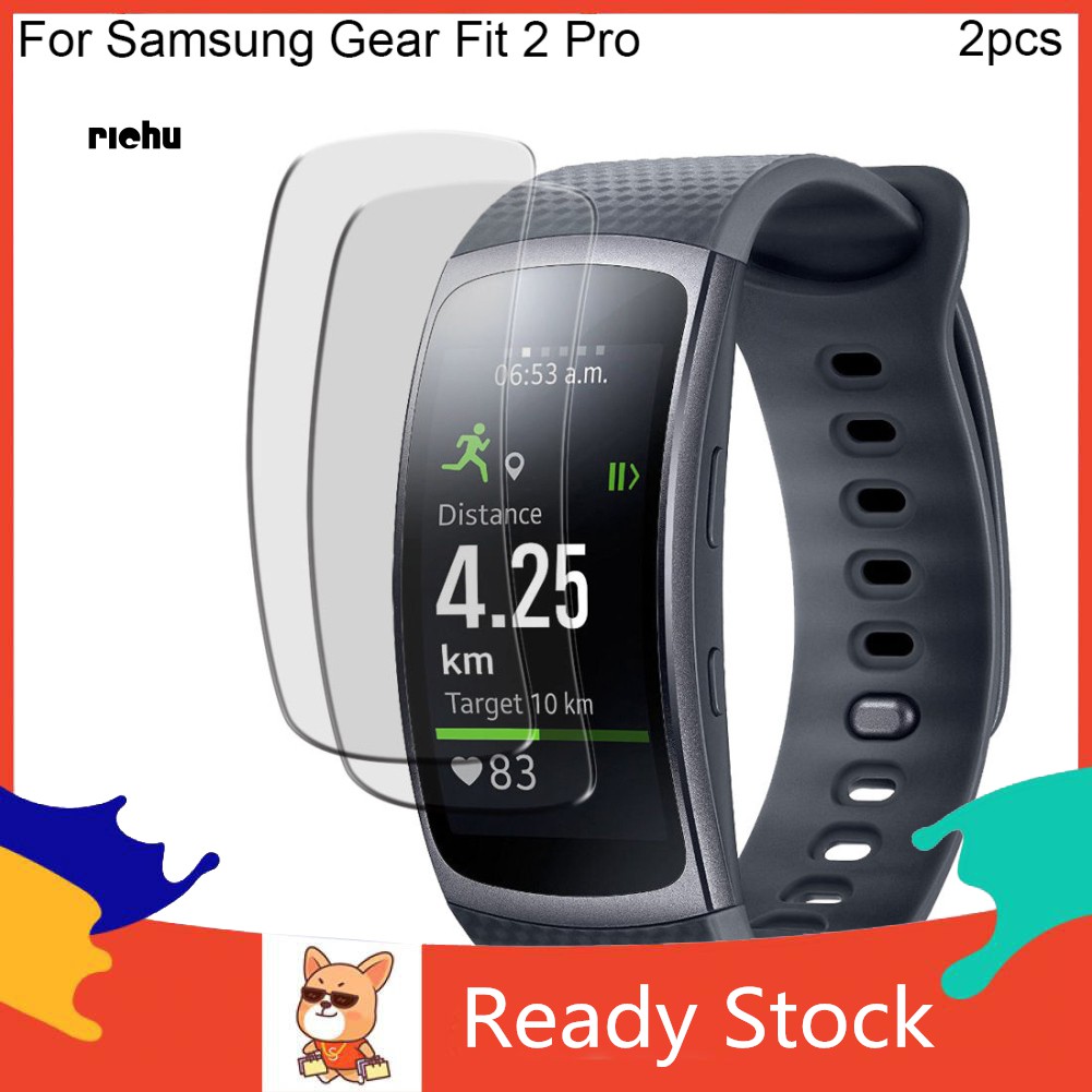 Set 2 Miếng Dán Tpu Bảo Vệ Màn Hình Cho Đồng Hồ Samsung Gear Fit 2 Pro Và Phụ Kiện