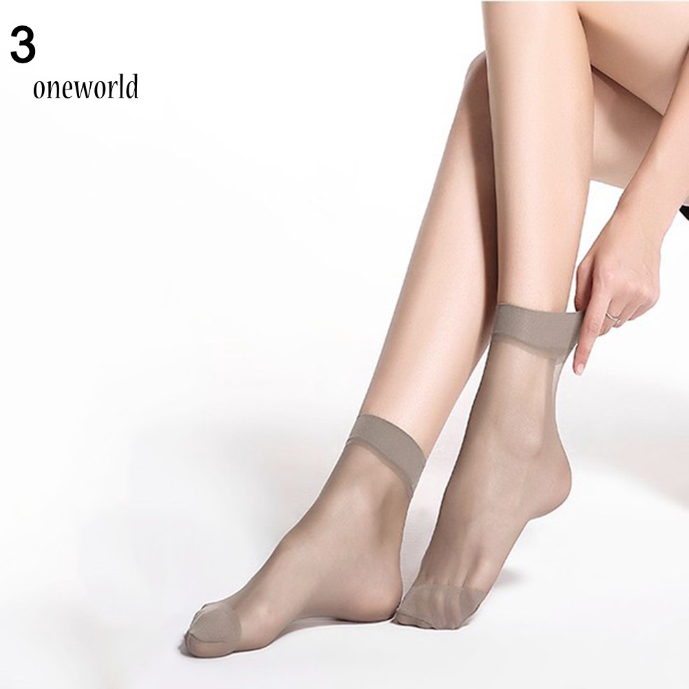 Phụ Kiện Chuyên Dụng Chất Lượng❀Set 10 Đôi Tất Ngắn Co Giãn Thoáng Khí Gợi Cảm Cho Nữ