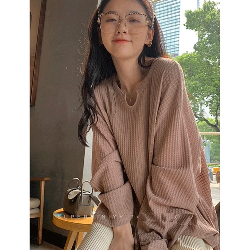Áo Len Cổ Khoét Tròn Nhỏ Nữ - Hecy.Clothing [FREE SHIP] - Thun len dài tay form rộng vintage ba màu ĐEN | TRẮNG | HỒNG | BigBuy360 - bigbuy360.vn