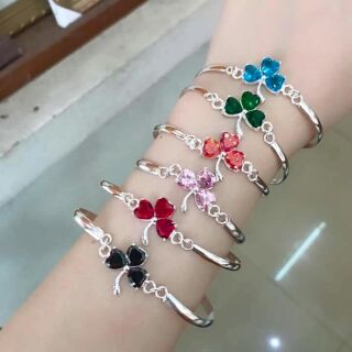 Bộ trang sức bạc ta cỏ 3 lá .