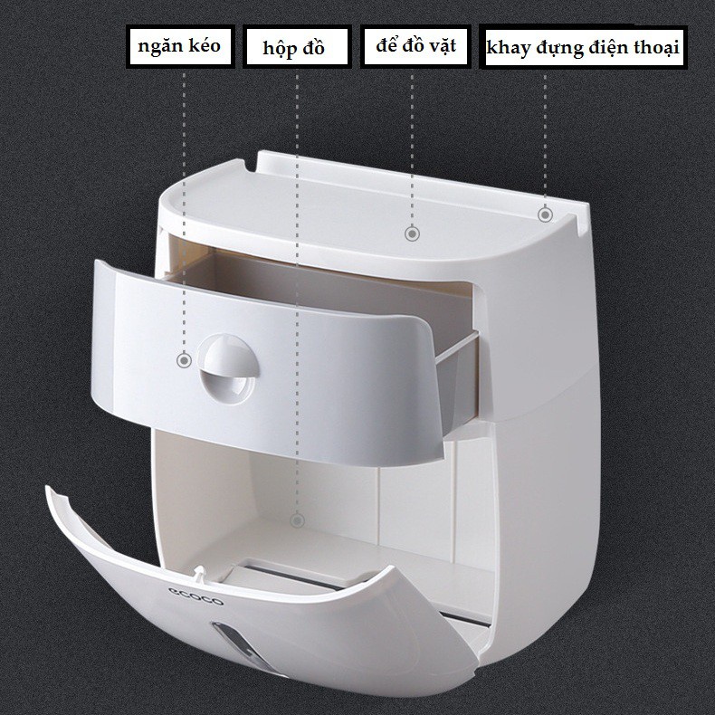 HỘP ĐỰNG GIẤY VỆ SINH ECOCO ĐA NĂNG - THÔNG MINH | BigBuy360 - bigbuy360.vn