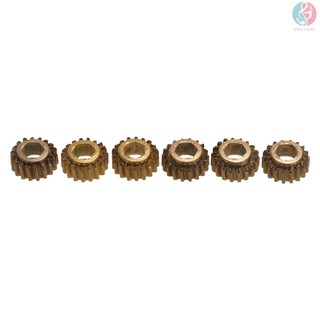 E&M 6pcs Guitar String Tuners Tuning Pegs Keys Machine Heads Mount Hex Hole Gear 1:18 Ratio