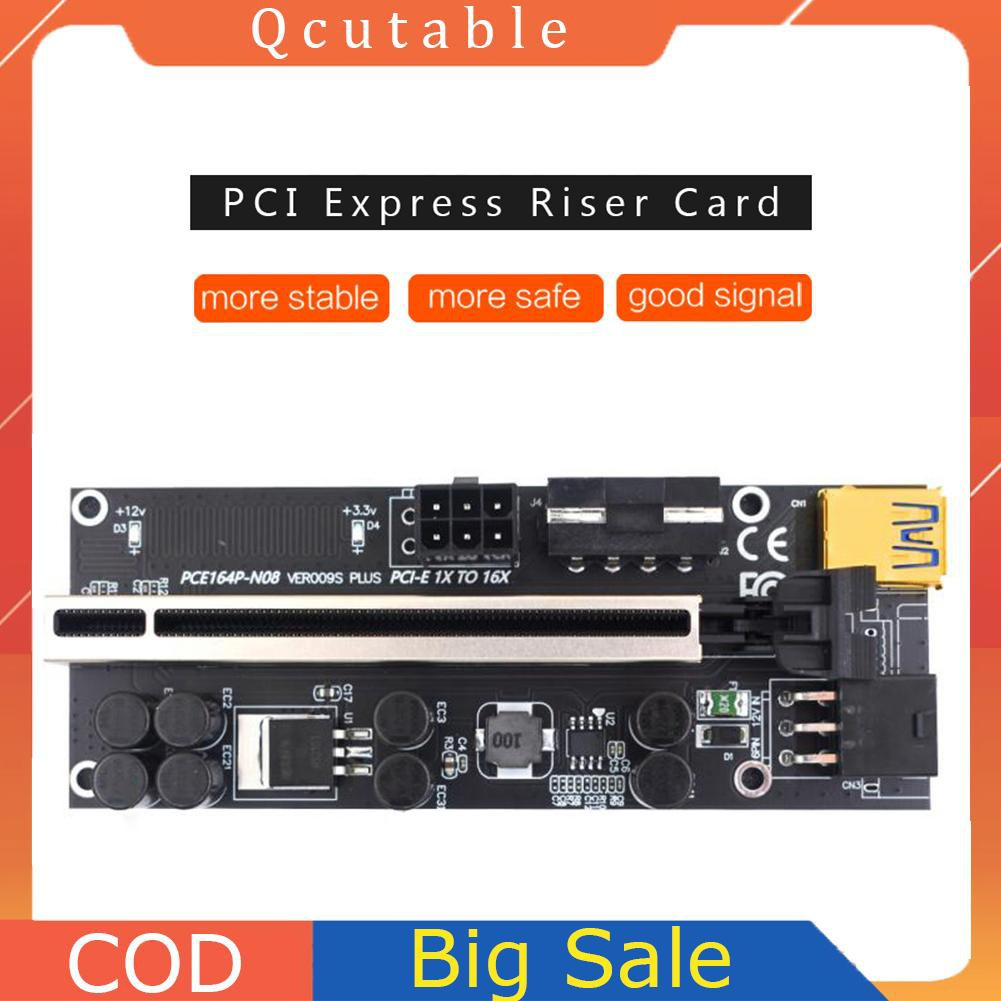 Card Mở Rộng Ver009S Plus Pcie Riser Card Usb 3.0 Pci-E Express 1x To 16x