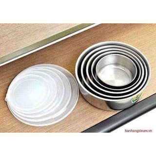 Bộ 5 bát inox có nắp