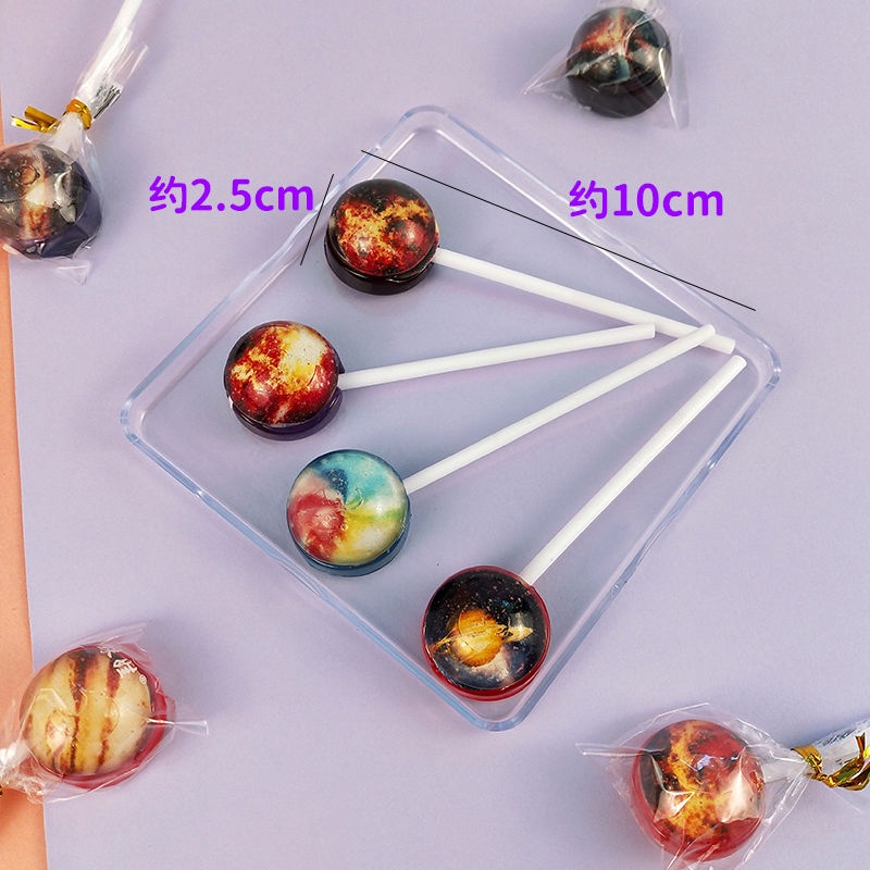 Kẹo mút 3d in hình Bầu trời đầy sao, vũ trụ hành tinh, kẹo mút siêu anh hùng, giáng sinh.