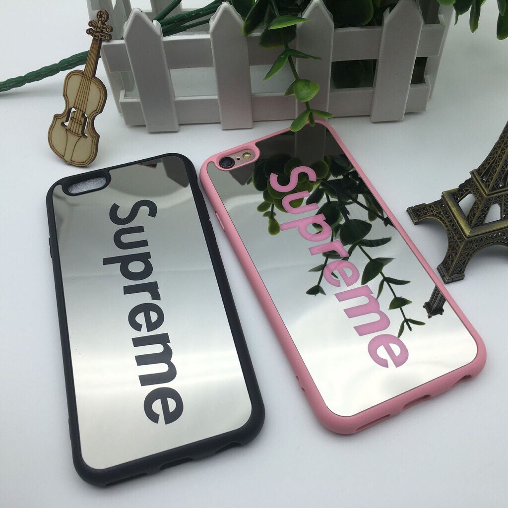 Ốp lưng iPhone tráng gương Supreme iPhone 5 5s 6 6s 6 Plus 6s Plus 7 7 Plus 8 8 Plus X ( Không kèm dây )