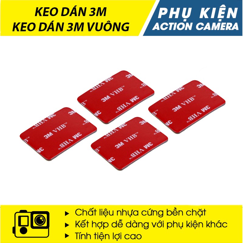 Keo dán 3M Dán Đế Camera Hành Trình Keo Dán 3M Hai Mặt Siêu Dính Hình Vuông