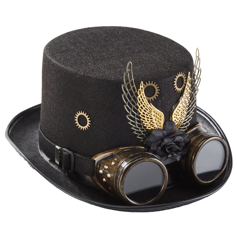 Mũ Jazz Steampunk 10MK Có Cánh Hóa Trang Halloween / Giáng Sinh