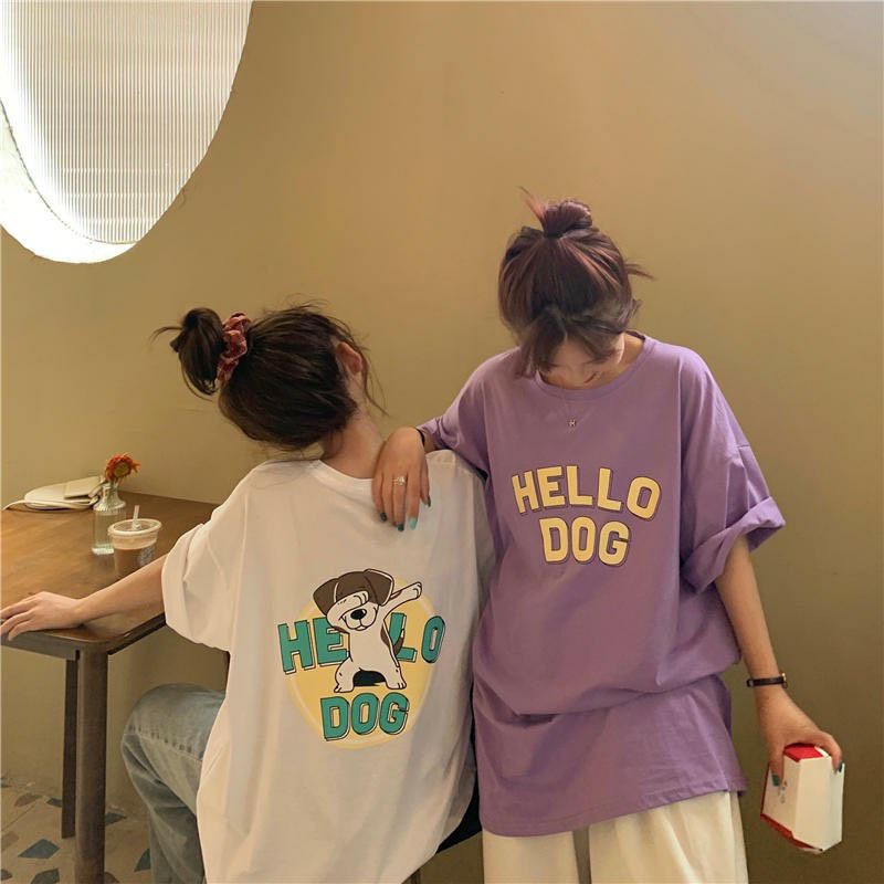 Áo Thun tay lỡ Unisex HELLO DOG