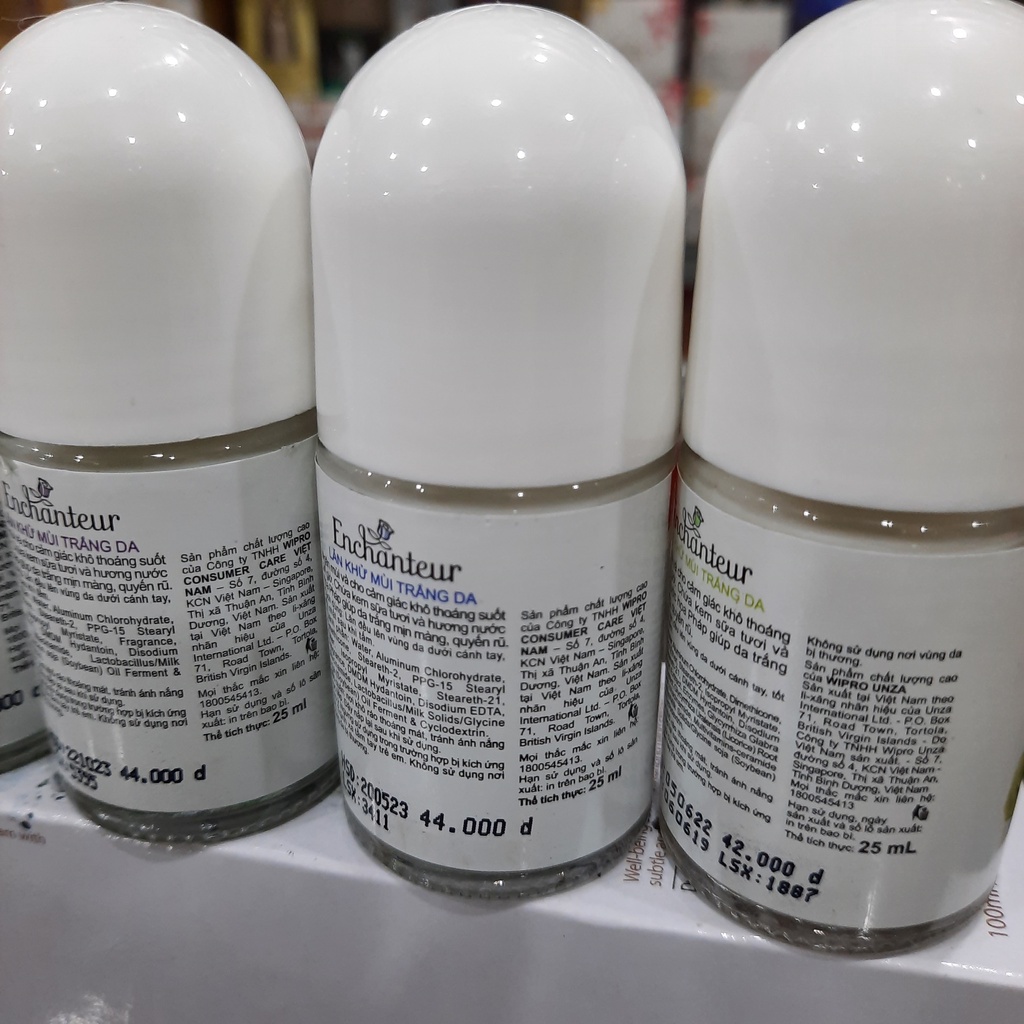 Lăn khử mùi Enchanteur White Hương Nước Hoa Charming/Sensation/Magic/Romatic/Delightful 25ml