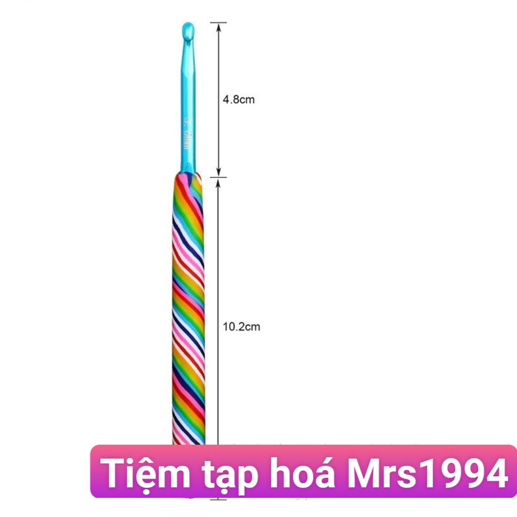 {Móc cầu vồng} BỘ BÓP BÔNG KIM MÓC VÀ CÁC DỤNG CỤ HỖ TRỢ MÓC LEN CAO CẤP