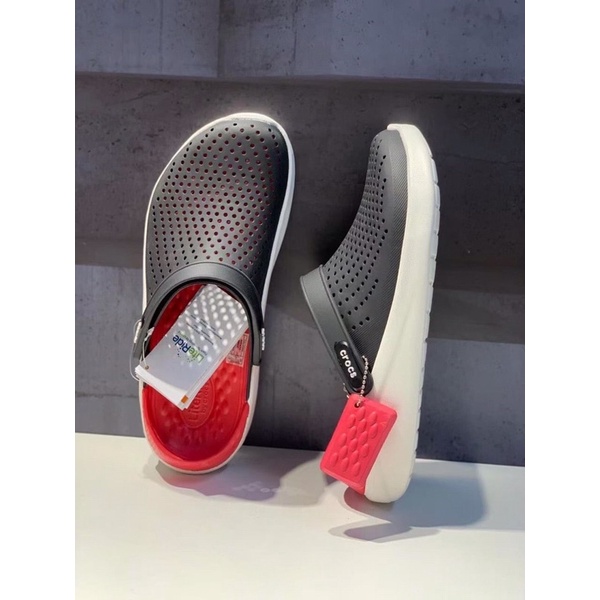 Dép Sục Cross Literide Nam Nữ Màu Đen Đỏ Hàng Chuẩn Full Tag, Full Hộp Hãng