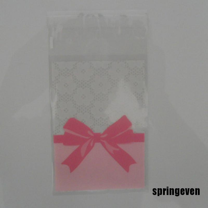 Set 100 Túi Đựng Bánh Kẹo Quà Tặng Họa Tiết Ren Hoa Mini Tự Dính DIY