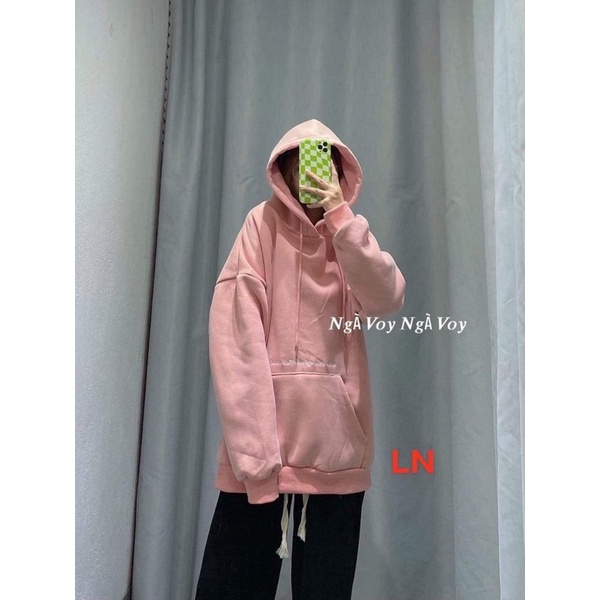 Áo hoodie chữ trên túi LN11