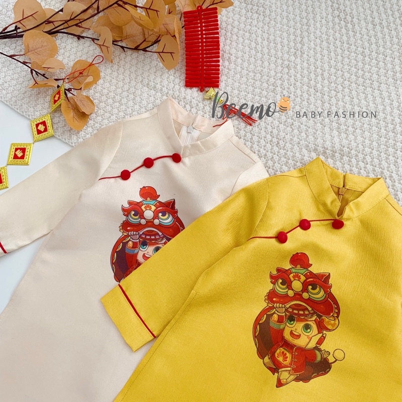 Set áo dài Tết Kỳ Lân bé trai
