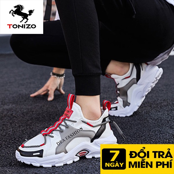 Giày sneaker nam Tonizo F1R đế cao 5cm, đế hơi thoáng mát cùng thiết kế độc đáo Hottrend 2021