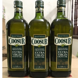 Dầu oliu extra virgin coosur 1 lít - dầu oliu ép lạnh 100%