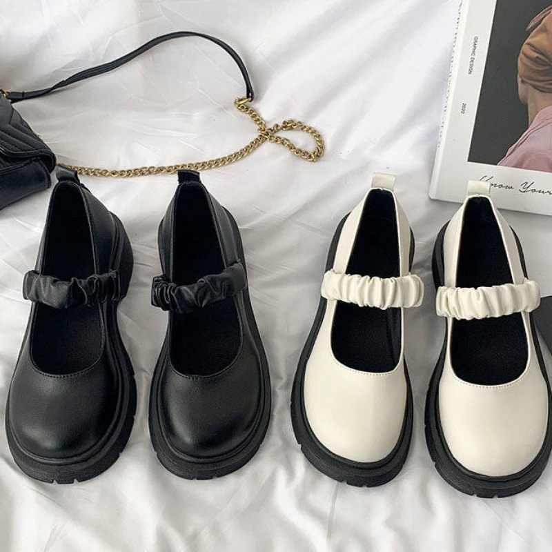 Giày Lolita Ulzzang Hàn Quốc Cute HOTTREND DÂY CHUN  Ôm Chân GIÁ RẺ LLT006-ZOEE