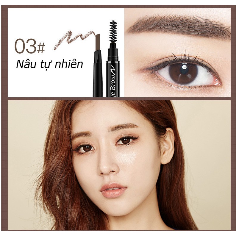 💙KÈM QUÀ TẶNG💙 Chì Kẻ Mày Lameila Double Effect hai đầu chống nước bút chì kẻ mày nội địa Trung TAYOKA | BigBuy360 - bigbuy360.vn