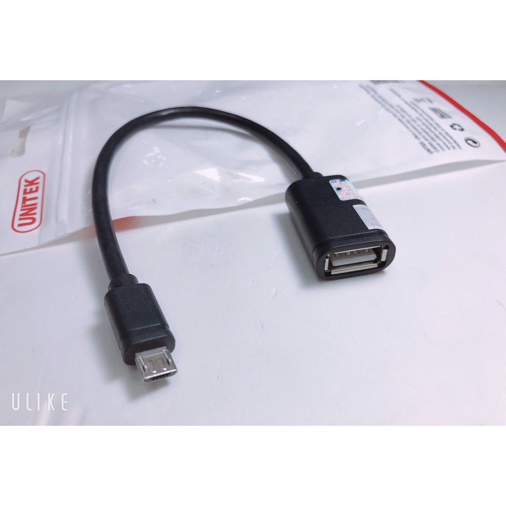 Bảo hành 12 tháng-DÂY OTG CỔNG Micro USB RA USB OTG UNITEK Y-C438