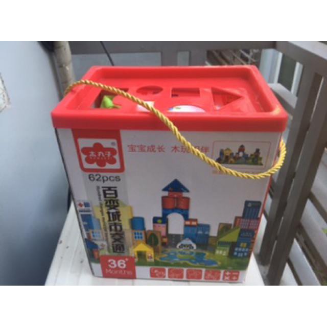 Xếp hình thành phố tương lai bằng bằng gỗ giá xưởng