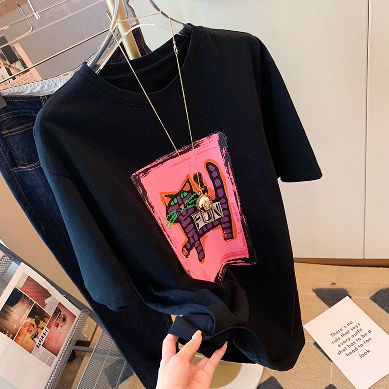 NRVP Áo Thun Tay Ngắn Cổ Tròn Thời Trang Mùa Hè Phong Cách Hàn Quốc Mới