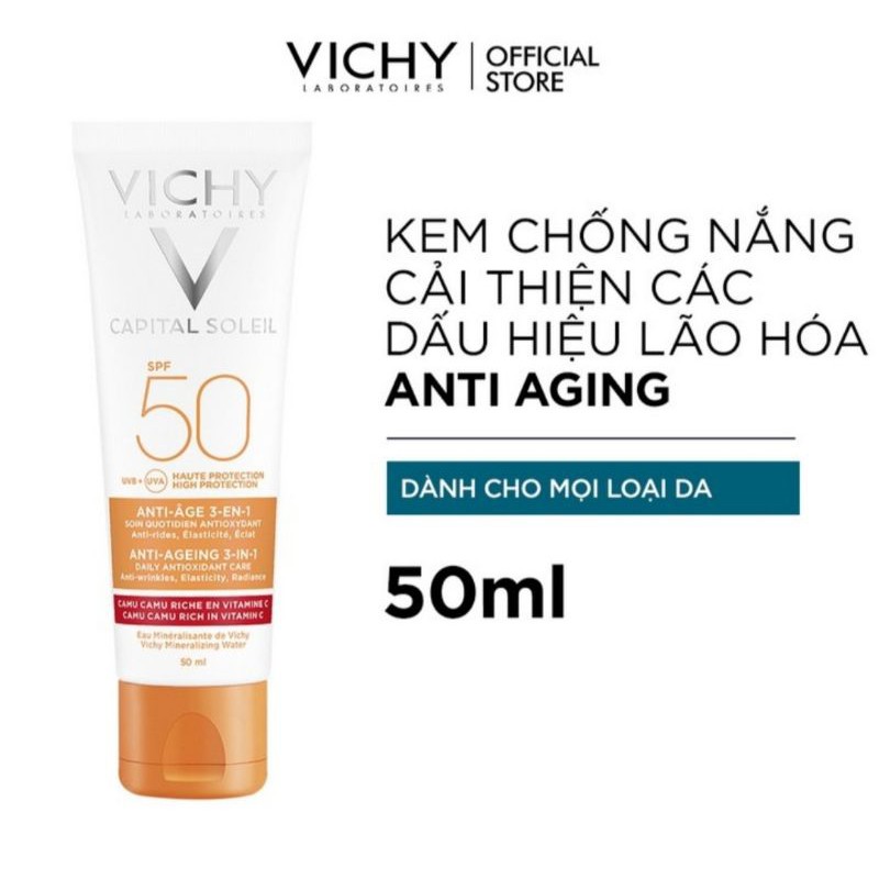 Kem chống nắng có màu SPF50 Vichy 50ml.