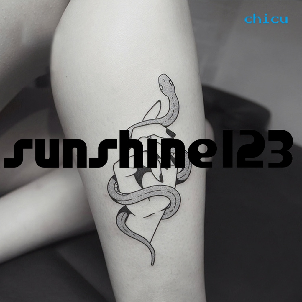 [Hàng mới về] Miếng dán hình xăm tạm thời màu trắng đen