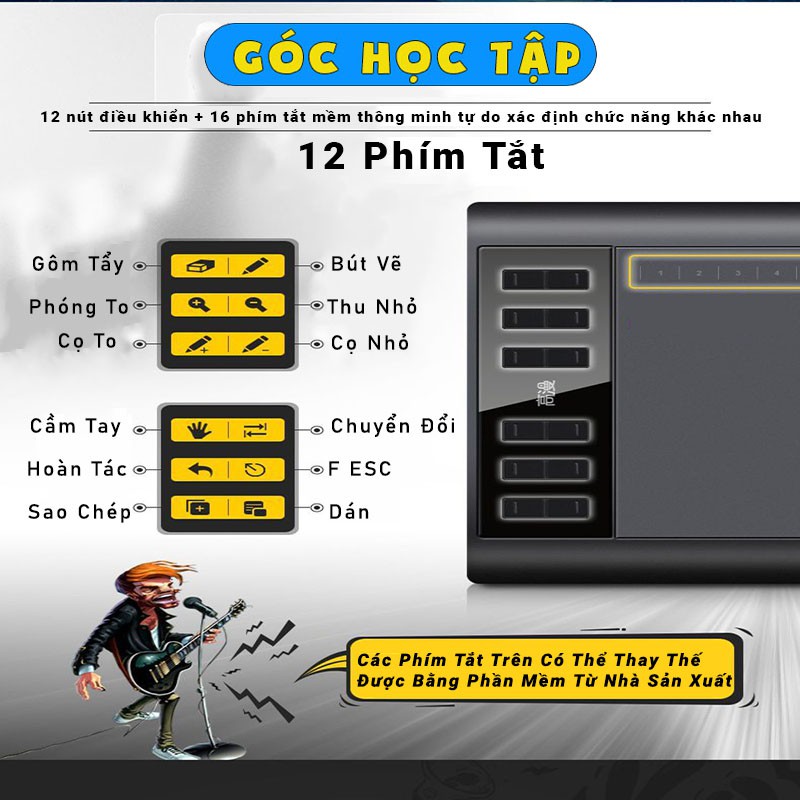 Combo Bảng vẽ điện tử Gaomon 1060pro có bút usb type c viết vẽ đẹp Chính Hãng giá rẻ Bảo hành 12 Tháng -Shop Góc Học Tập