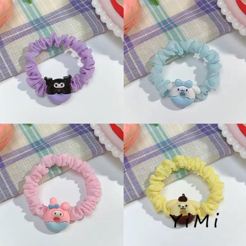 Dây Cột Tóc Hình Cún Cinnamon/ Bánh Donut Dễ Thương Đơn Giản