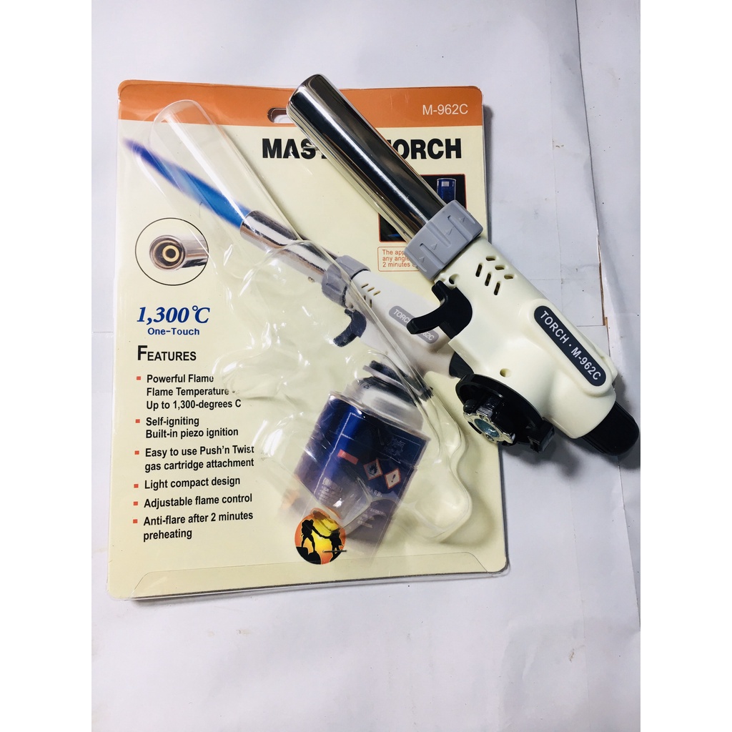 Khò gas Mini Cầm Tay Cao cấp MASTER TORCH M-962C Có Vòng Chỉnh OXy