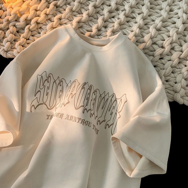 áo thun tay ngắn form rộng thời trang mùa hè phong cách retro mỹ dành cho