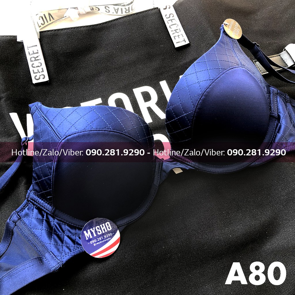 (Bill Mỹ 36AA, A80) - Áo xanh dương, siêu nâng Bombshell Add-2-cups, Ensign Trapunto - Victoria Secret USA | BigBuy360 - bigbuy360.vn
